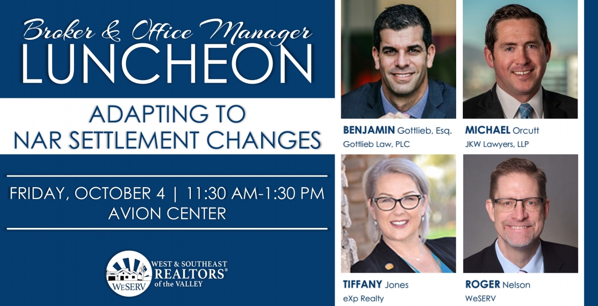 Broker & Office Manager Luncheon: Adapting to NAR Settlement Changes